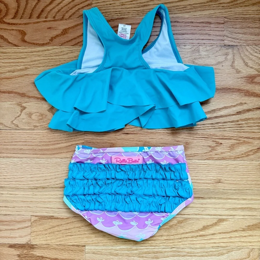 Ruffle Butts Mermaid Flounce Bikini 3t